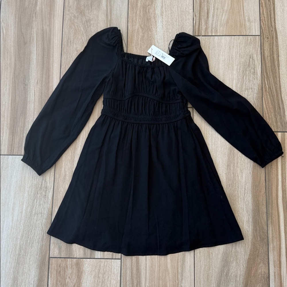 GB Girls Classic Black Long Sleeve Dress